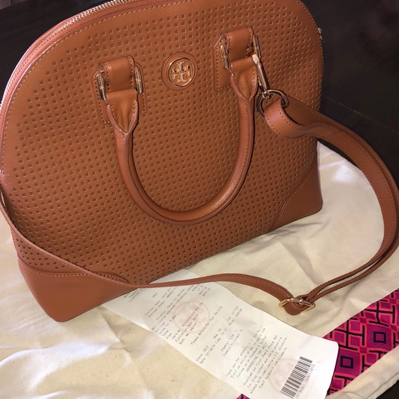 Tory Burch Handbags - AUTHENTIC Tory Burch Robinson Perforated Dome Bag
